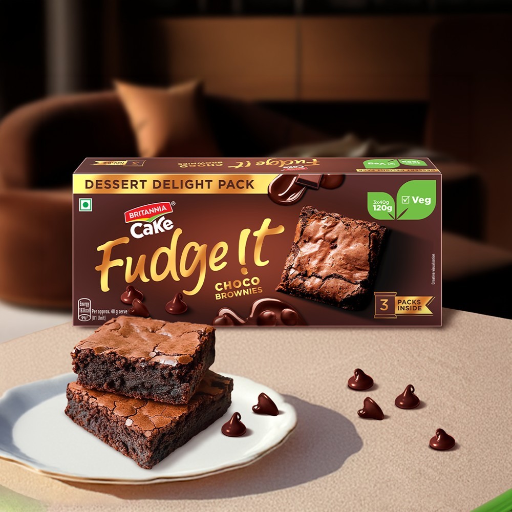 Britannia Fudge it Veg Brownie Cake