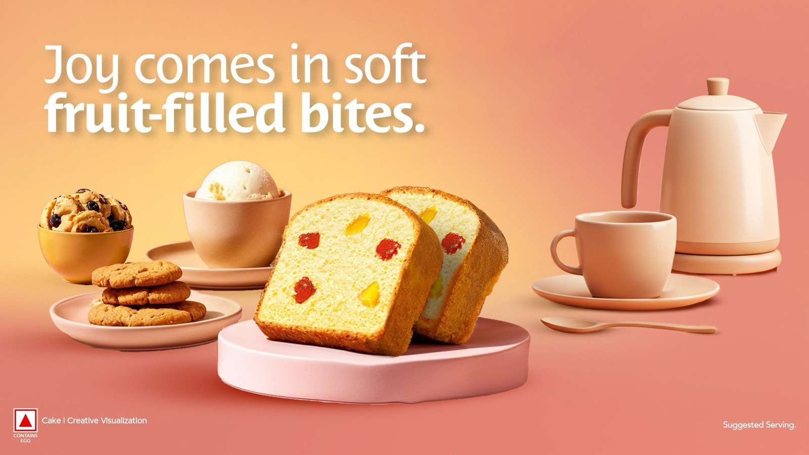 Britannia Gobbles Fruit Slice Cake