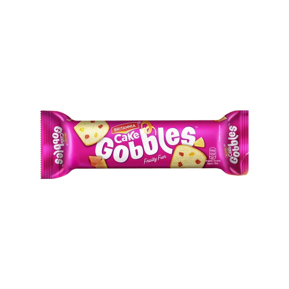 Britannia Gobbles Fruity Fun Slice Cake