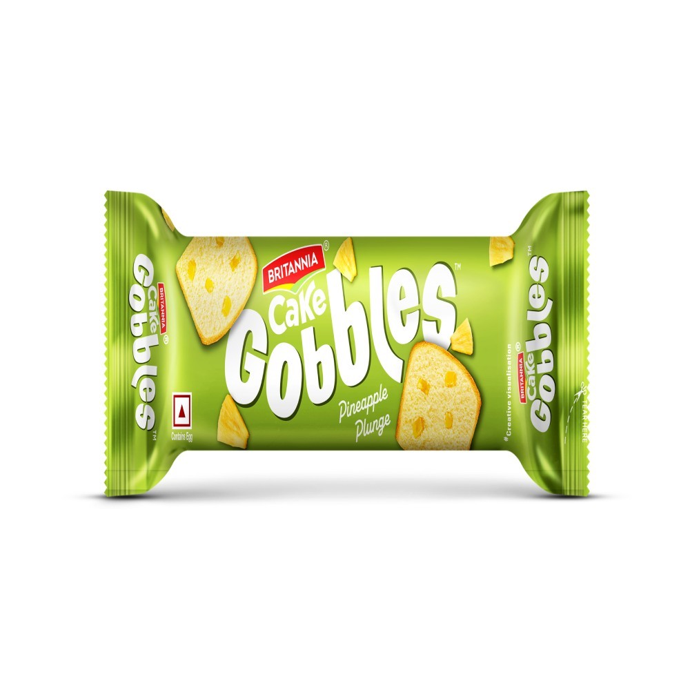 Britannia Gobbles Pineapple Plunge Slice Cake