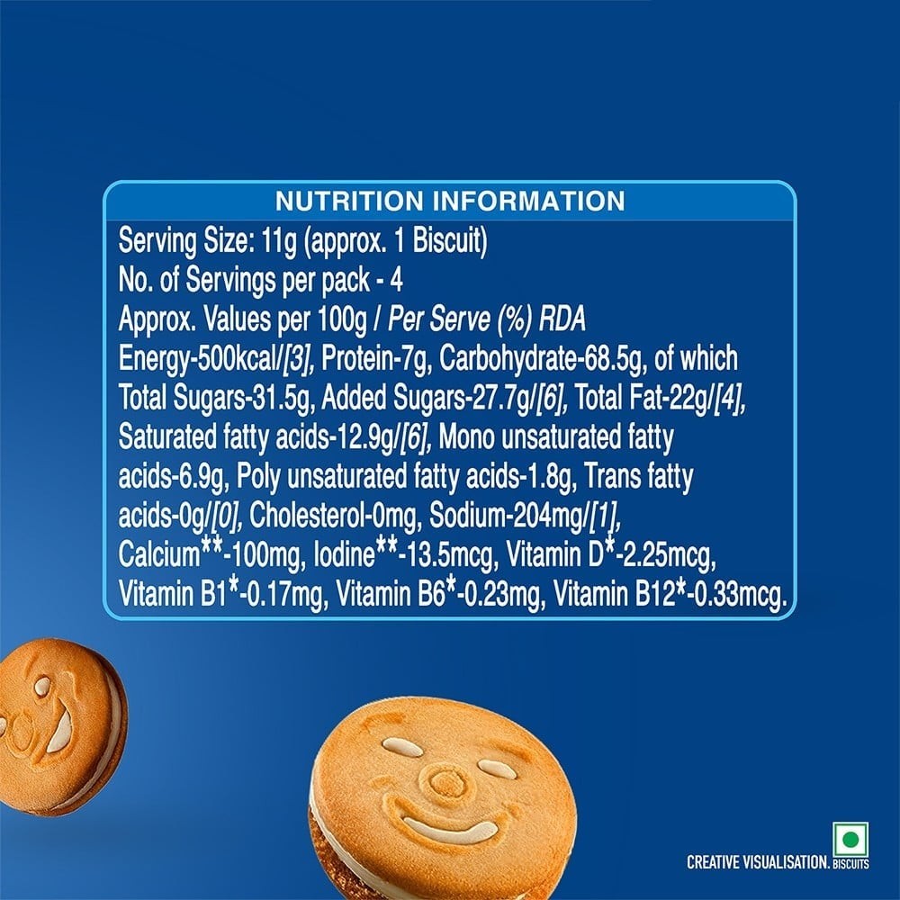 Britannia Milk Bikis Milky Sandwich Creme Biscuits