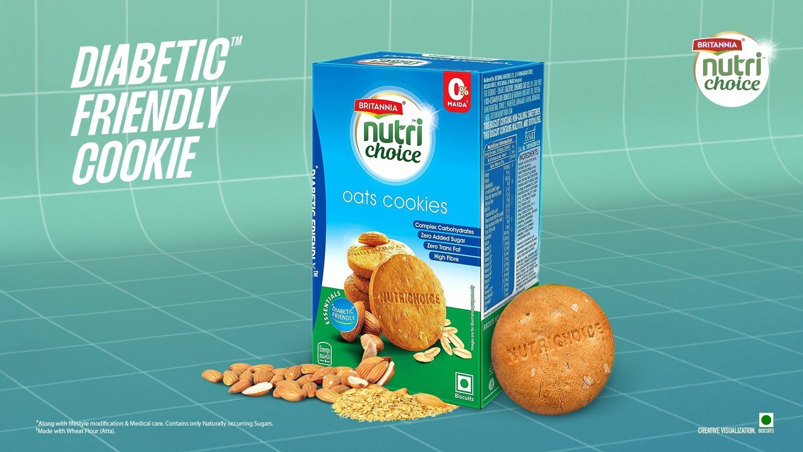 Britannia NutriChoice Oats Cookies (Diabetic Friendly)