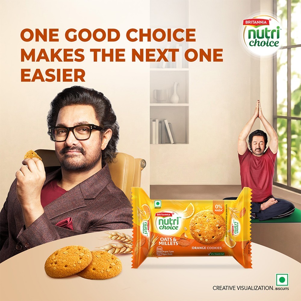 Britannia NutriChoice Oats Orange & Almond Biscuit