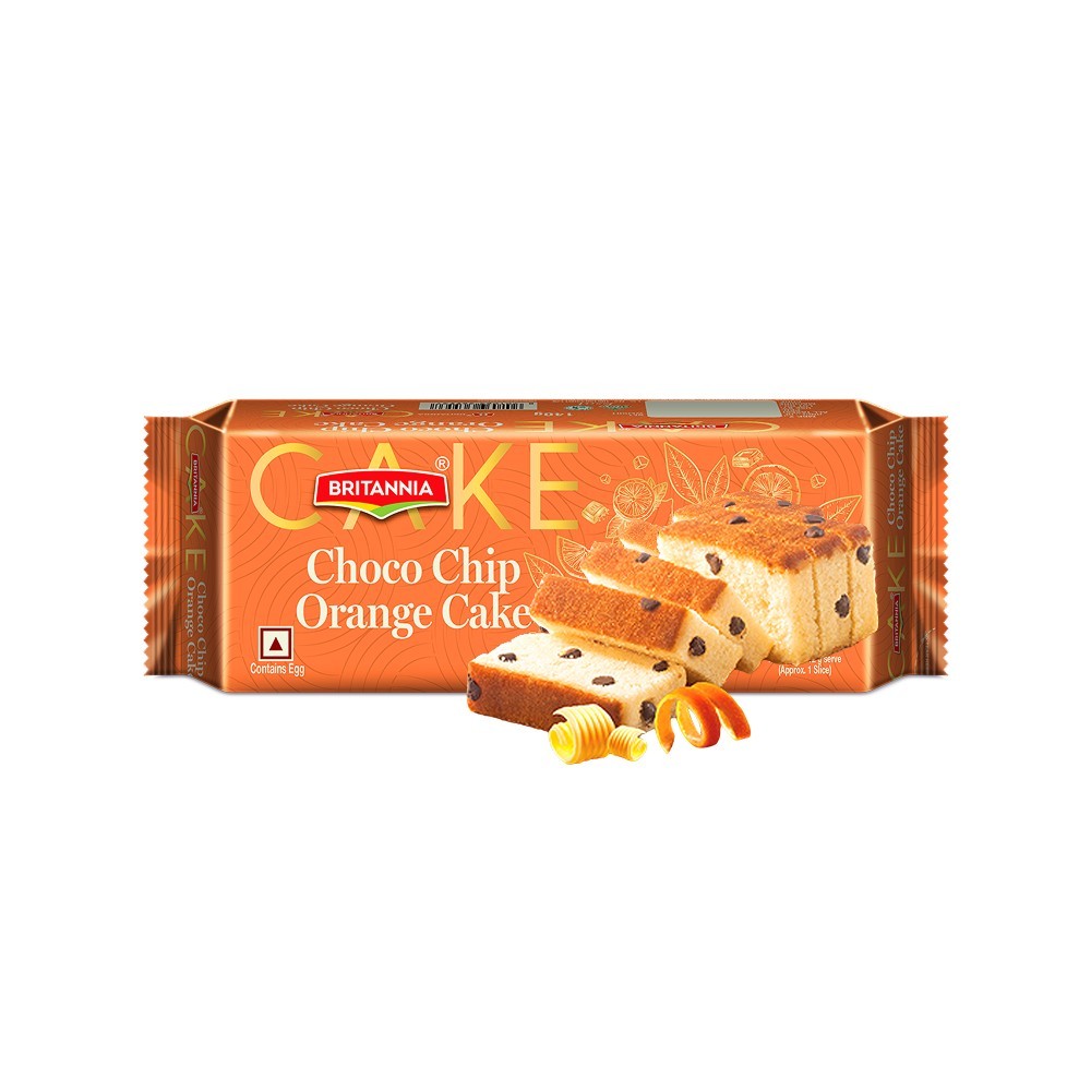 Britannia Orange Choco Chip Slice Cake