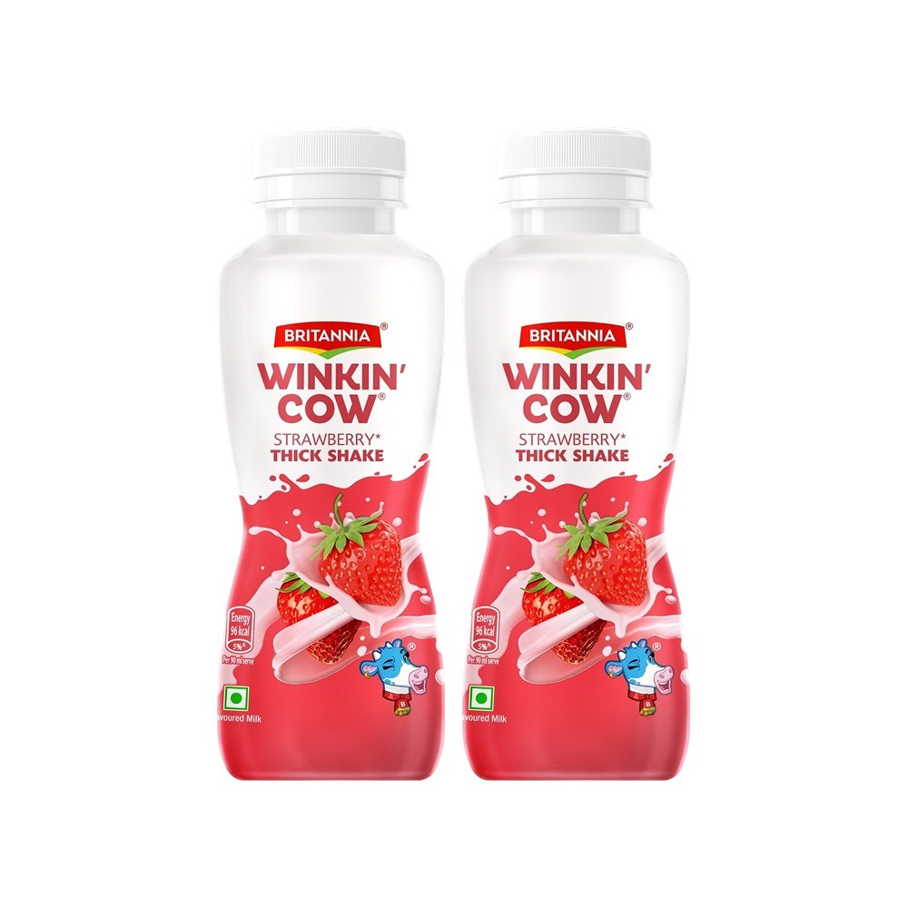 Britannia Winkin Cow Strawberry Thick Milkshake