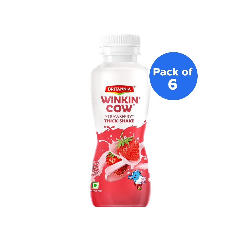 Britannia Winkin Cow Strawberry Thick Milkshake