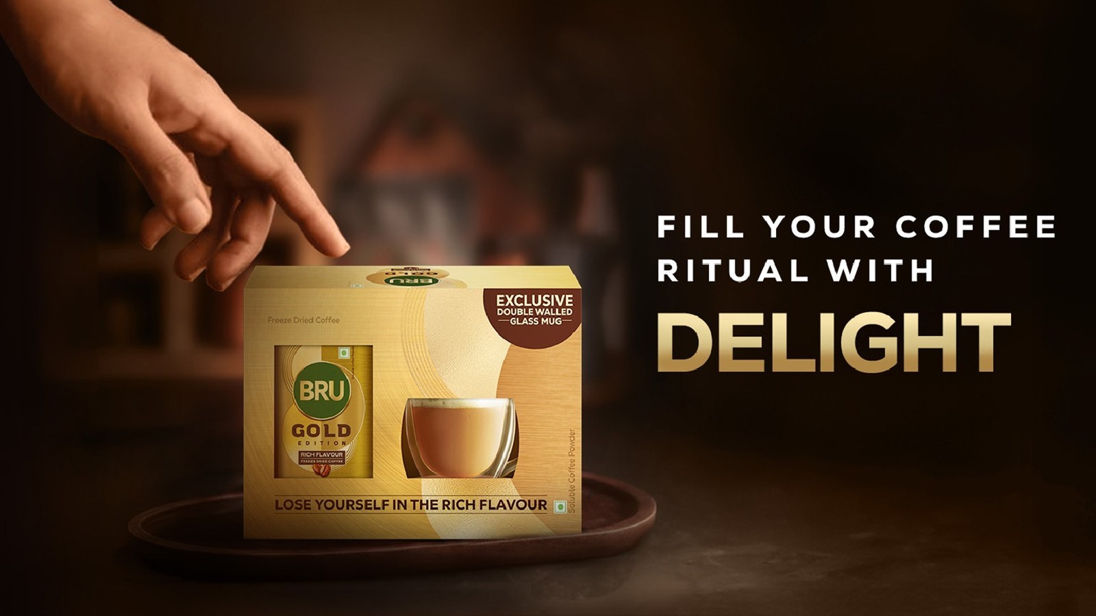 Bru Gold Premium Instant Coffee - Free Glass Mug