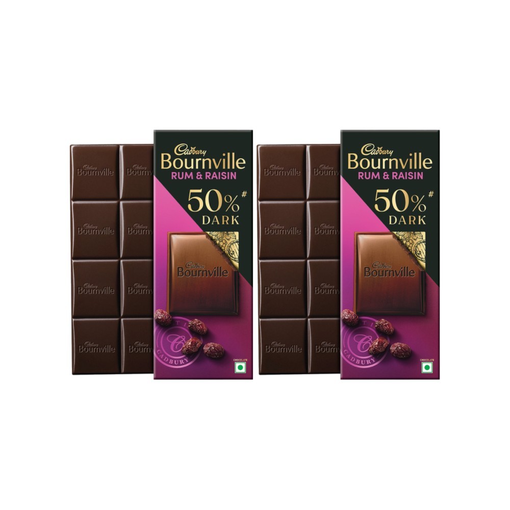 Cadbury Bournville Rum & Raisin Dark Chocolate Bar