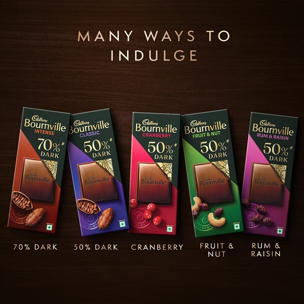 Cadbury Bournville Rum & Raisin Dark Chocolate Bar