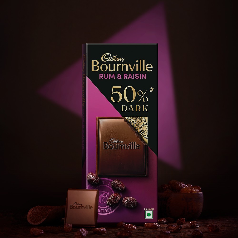 Cadbury Bournville Rum & Raisin Dark Chocolate Bar