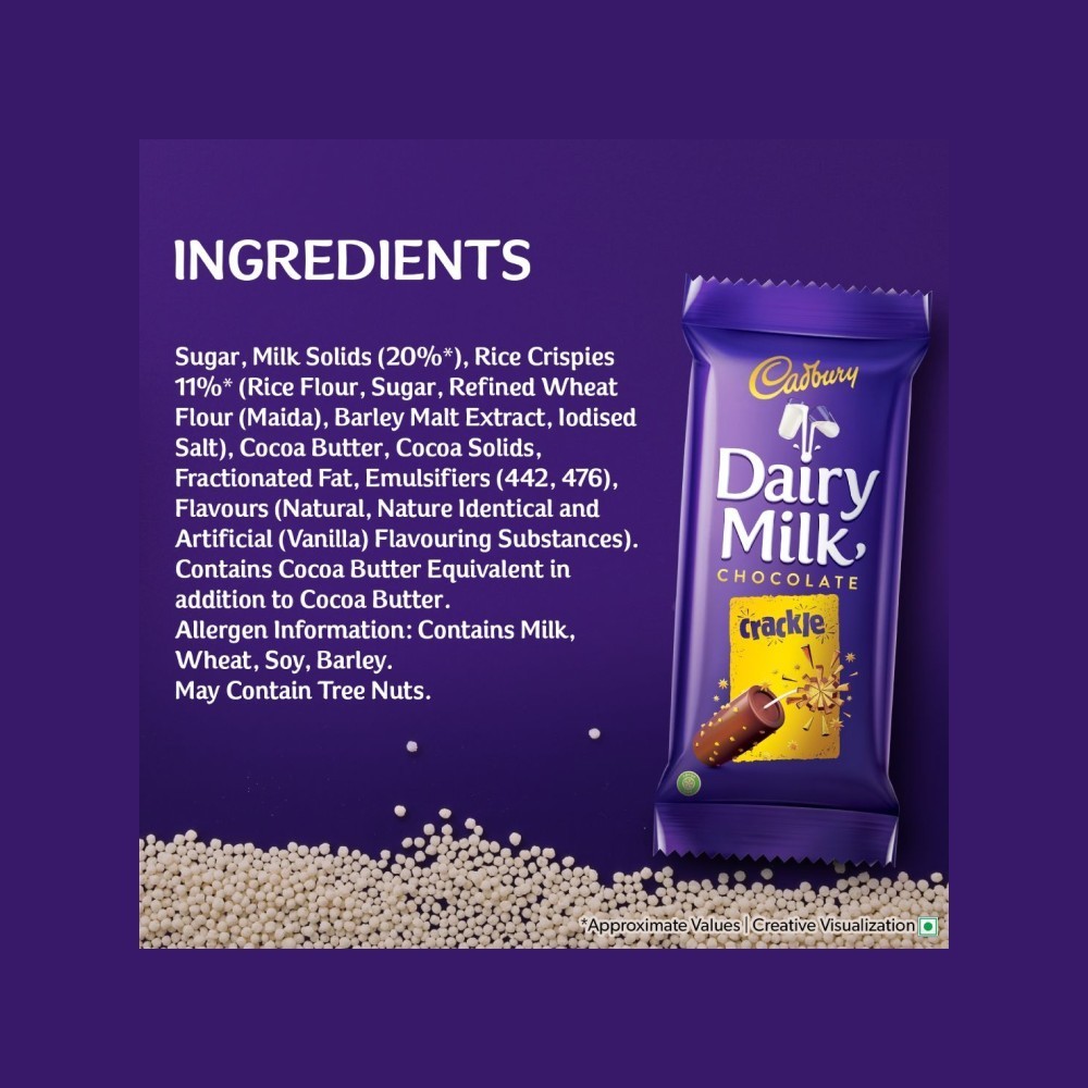 Cadbury Dairy Milk Crackle Milk Chocolate Bar