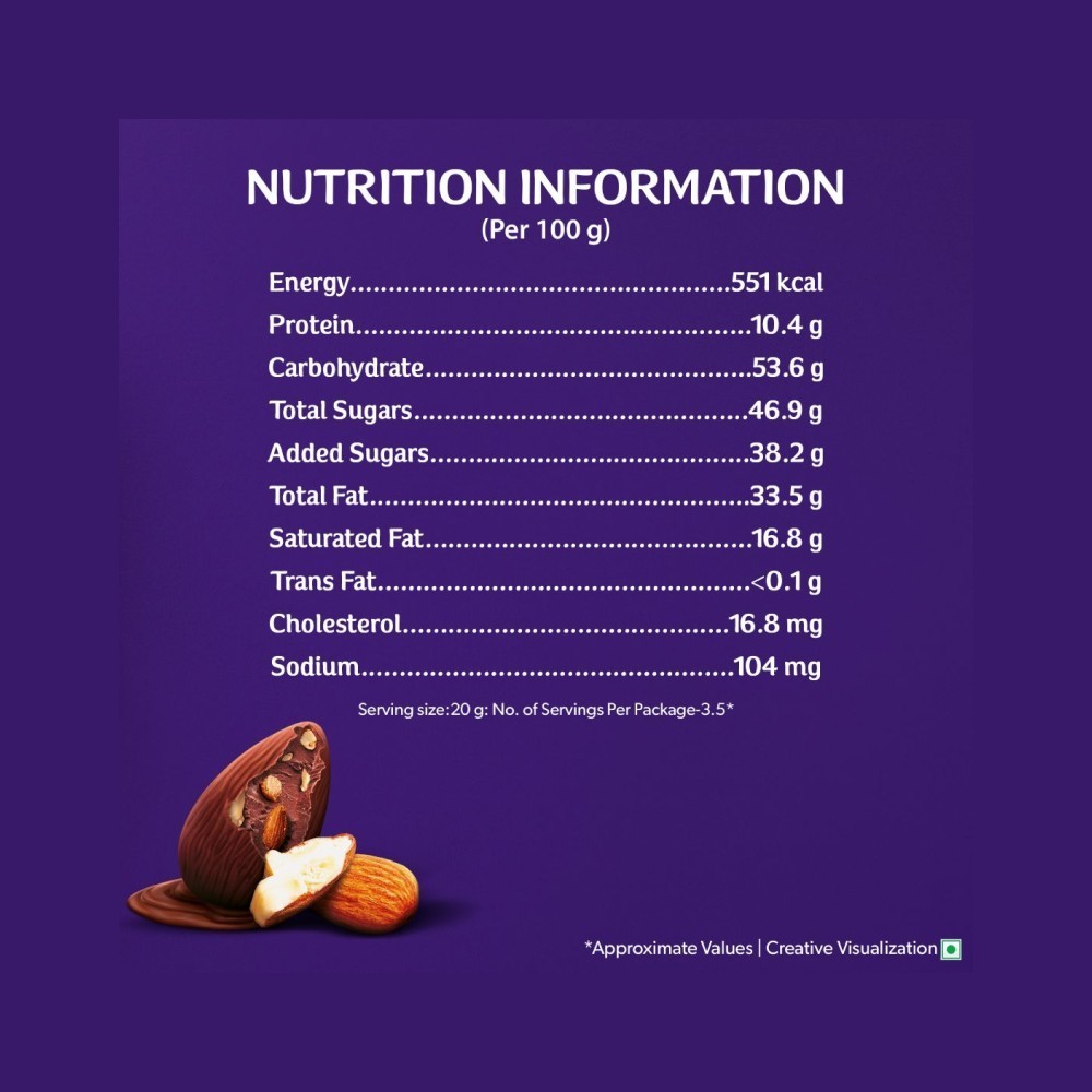 Cadbury Dairy Milk Roast Almond Milk Chocolate Bar