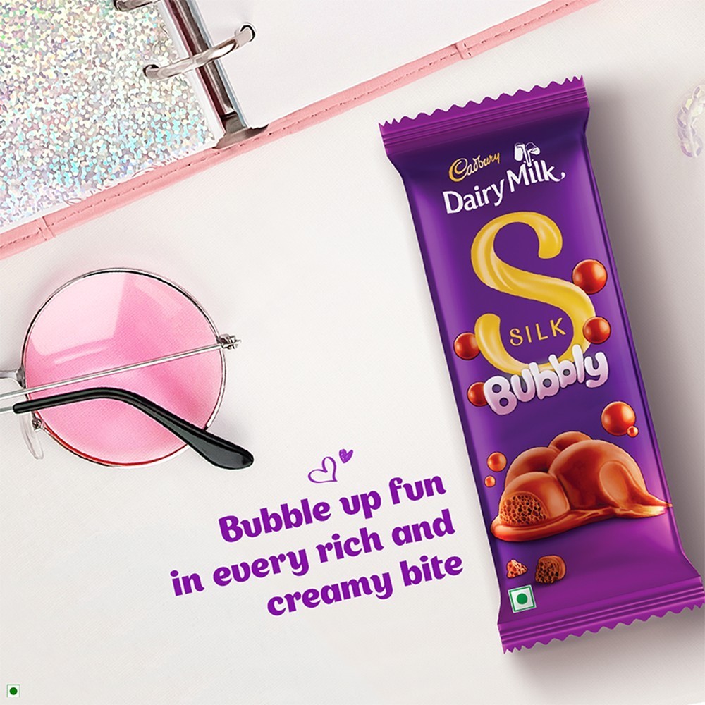 Cadbury Dairy Milk Silk Bubbly Milk Chocolate Bar