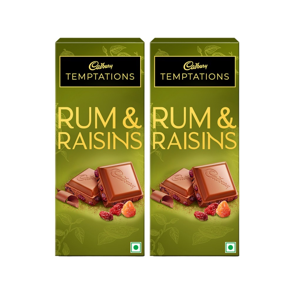 Cadbury Temptations Rum & Raisins Premium Milk Chocolate Bar