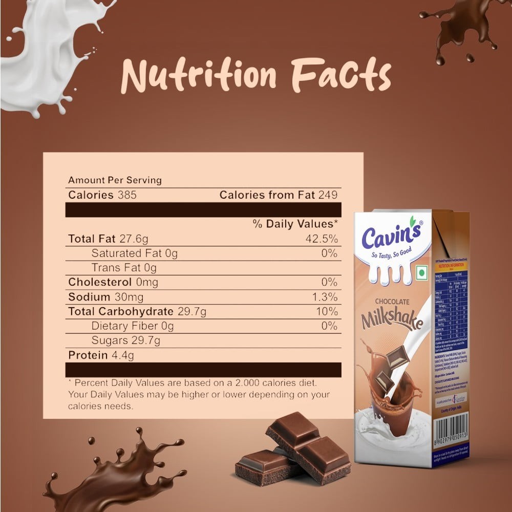 Cavin's Chocolate Thick & Creamy Milkshake (180 ml)