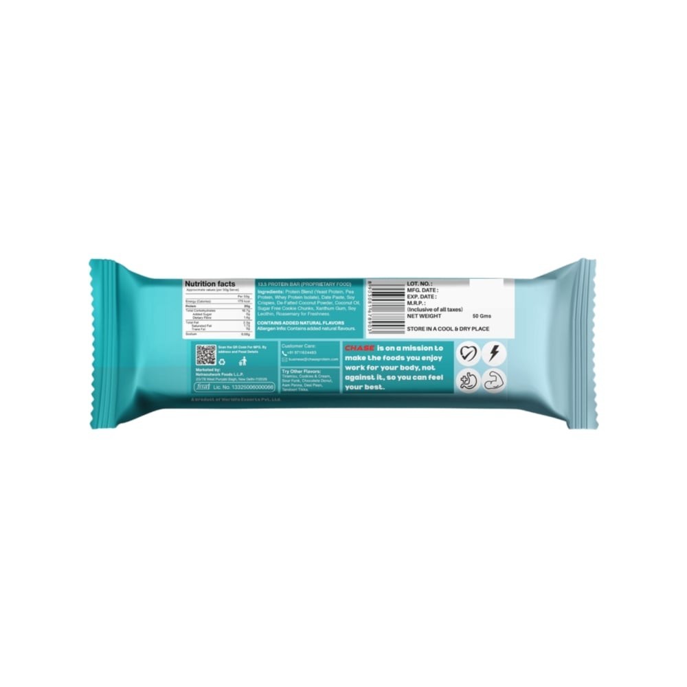 Chase Protein Cookies & Cream Protein Bar