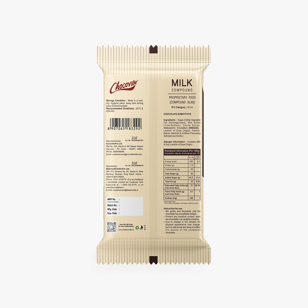Chocoville Milk Compound Chocolate Bar