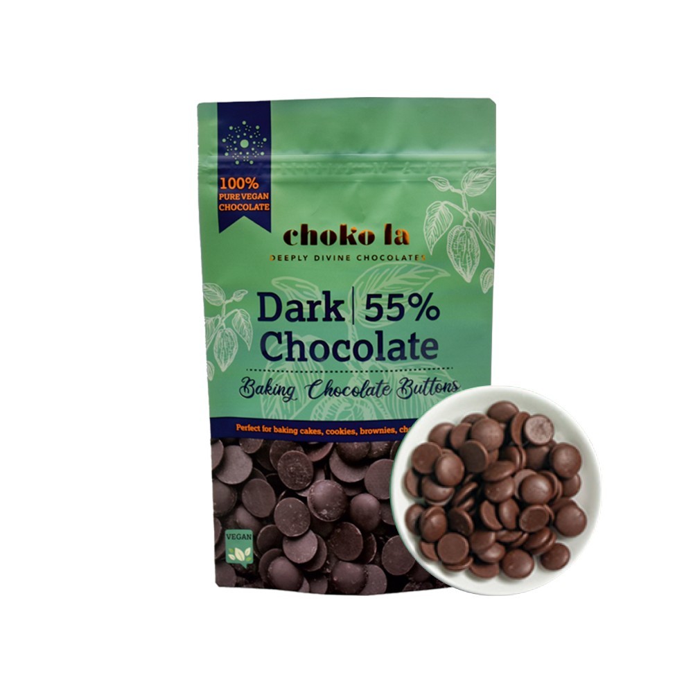 Choko La 55% Dark Chocolate Bar Buttons