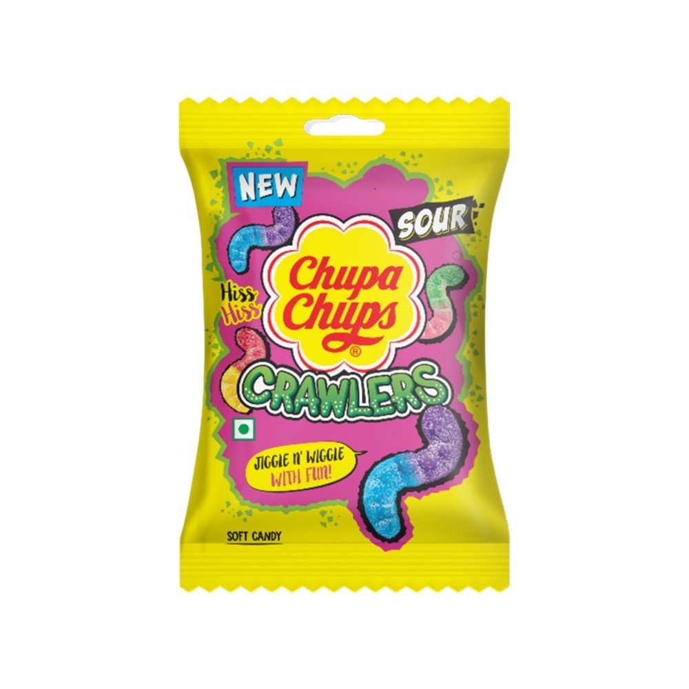 Chupa Chups Assorted Flavour Sour Crawlers Soft Sour Candy