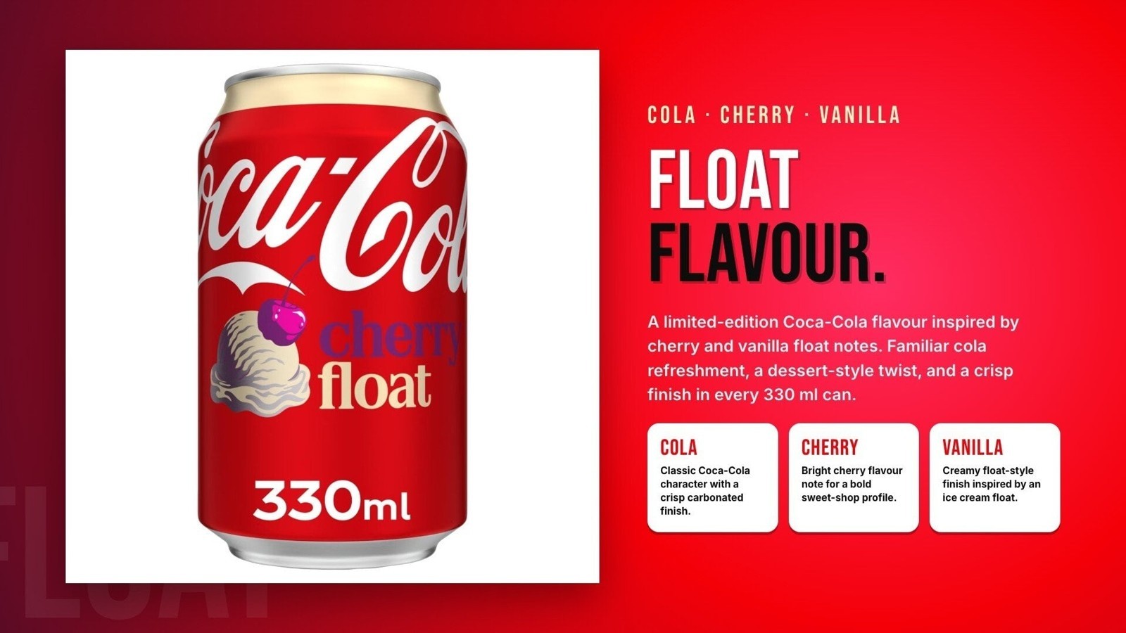 Coca-Cola Cherry Float Cola Soft Drink