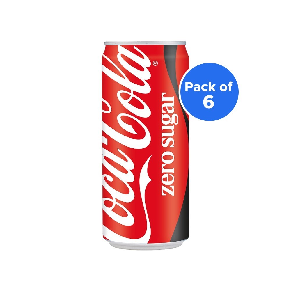 Coca-Cola Zero Sugar Soft Drink - Pack of 6