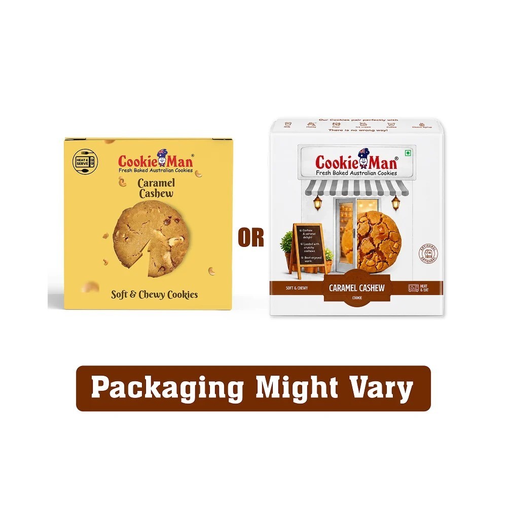 Cookieman Caramel Cashew Soft & Chewy Cookies