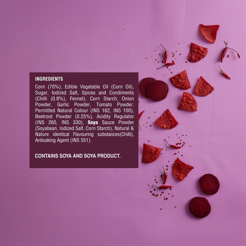 Cornitos Gourmet Beetroot Nachos (Spicy Pepper)