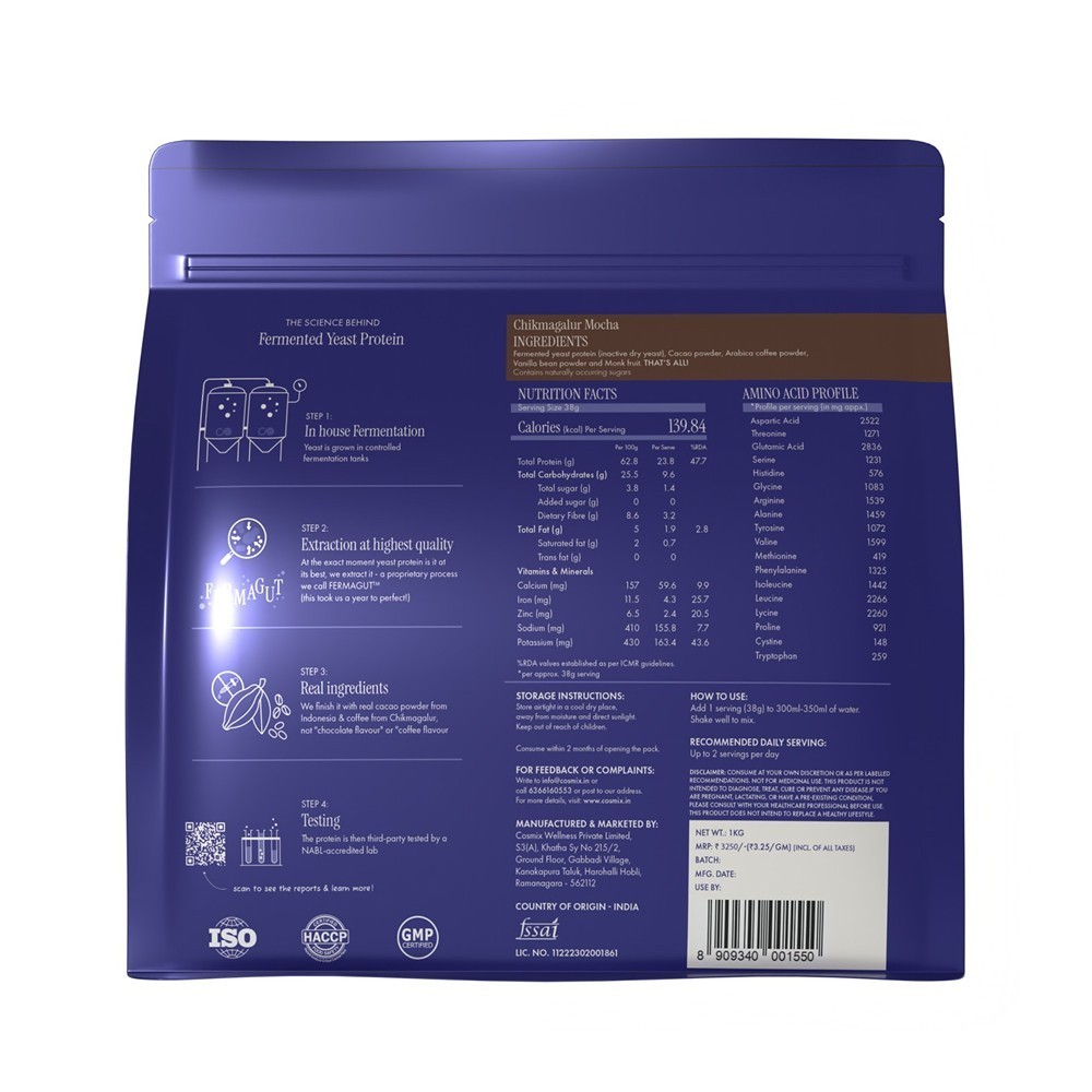 Cosmix Fermented Yeast Protein Powder (Chikmagalur Mocha)