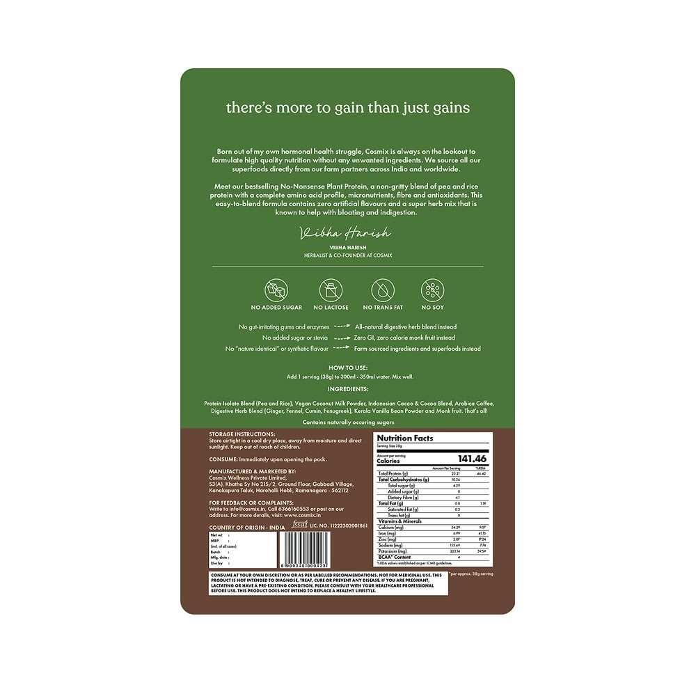 Cosmix No- Nonsense Plant Protein (Chikmagalur Mocha)