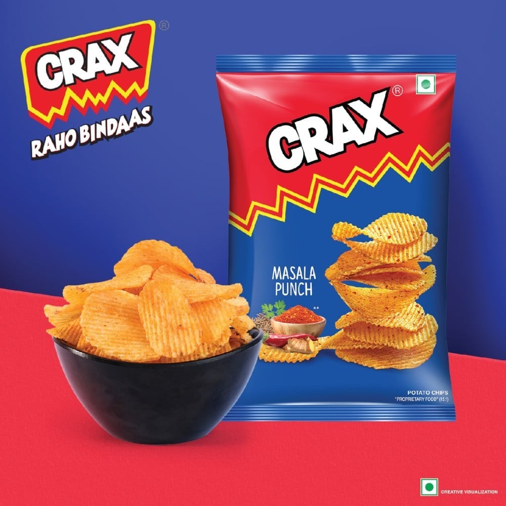 Crax Masala Punch Potato Chips Snacks