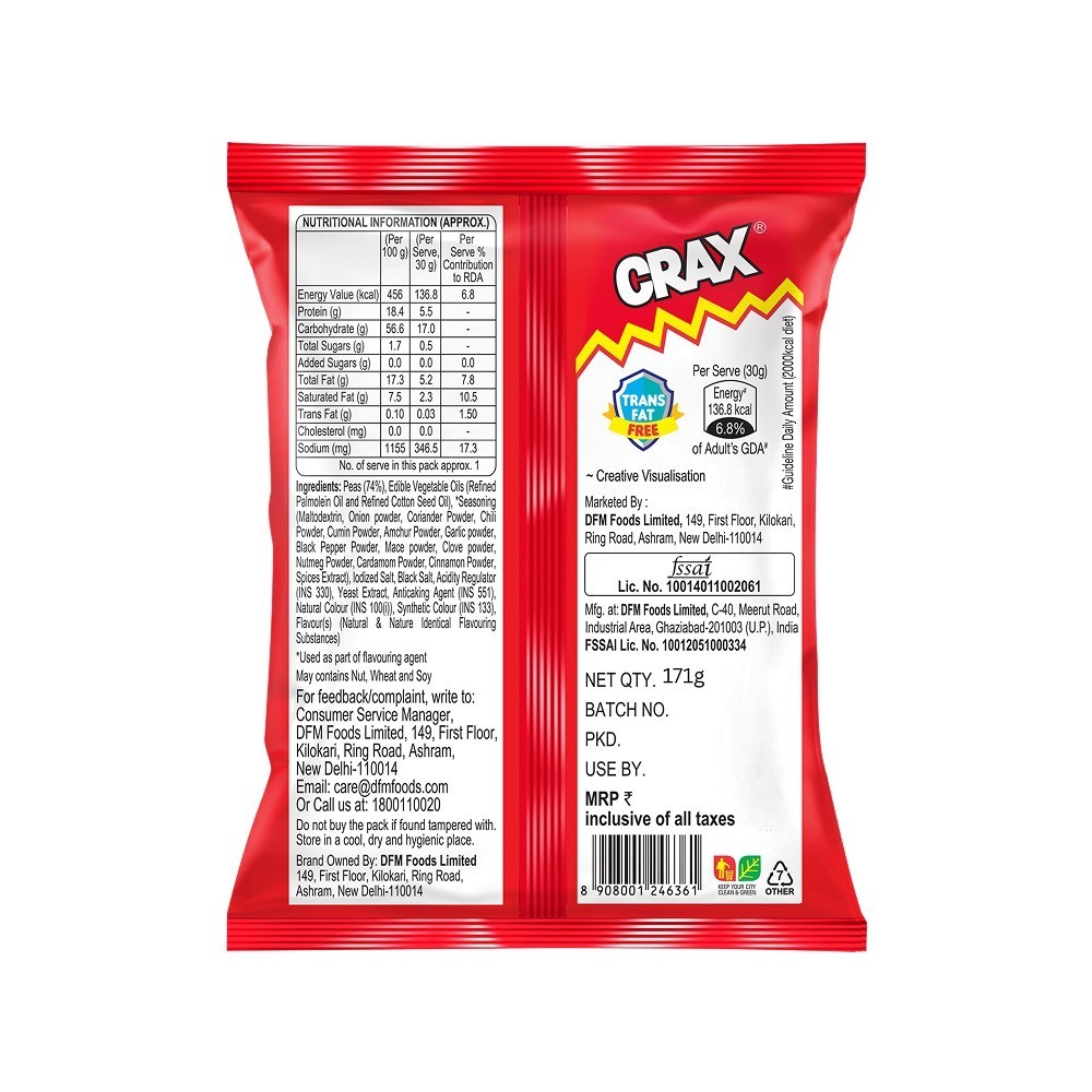 Crax Mast Matar Green Peas Namkeen Snacks