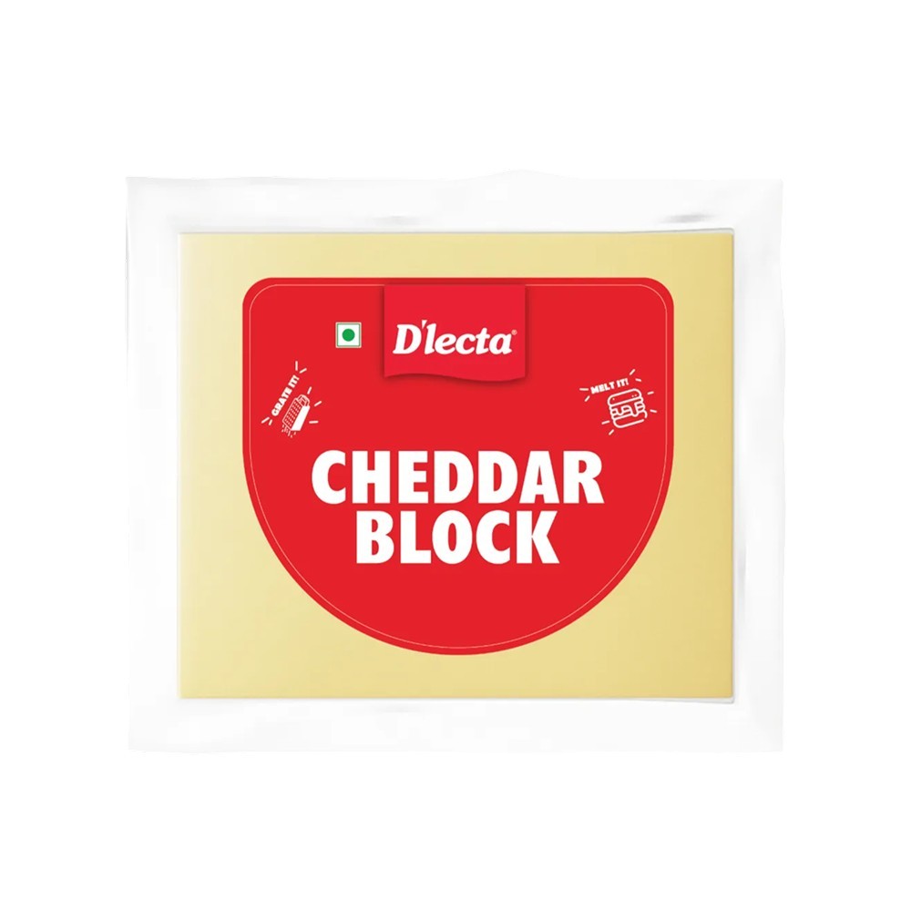 D'lecta 100% Cheddar Cheese Block