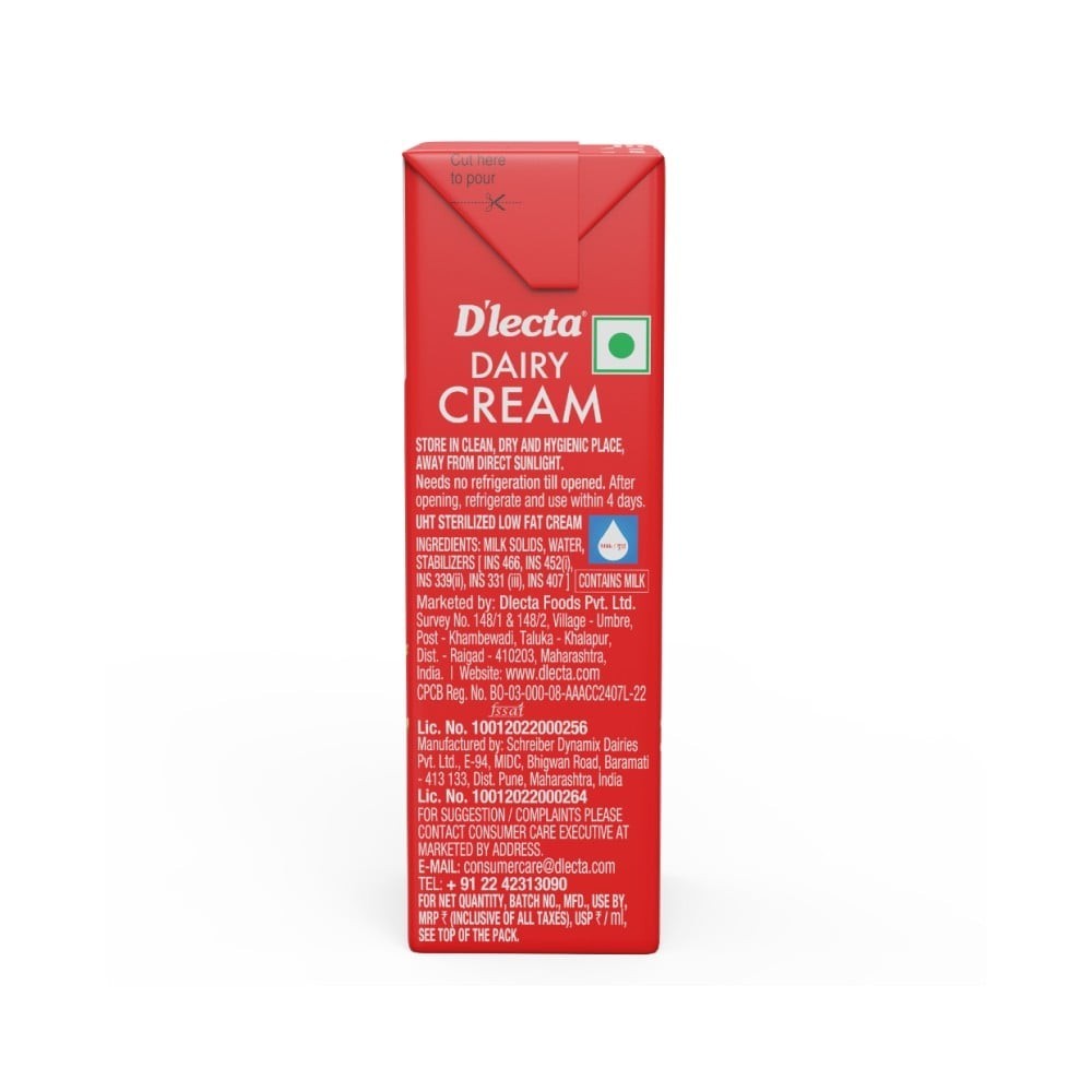 D'lecta Dairy Fresh Cream - 25% Fat