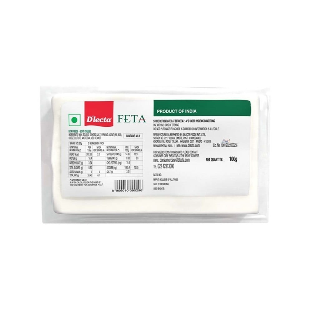 D'lecta Natural Feta Cheese Block