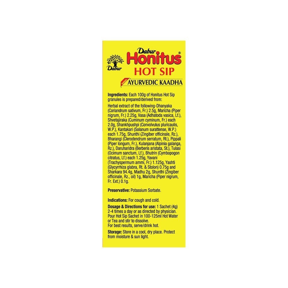 Dabur Honey - World's No.1 Honey Brand (No Sugar Adulteration) + Honitus Hot Sip Ayurvedic Kaadha Combo