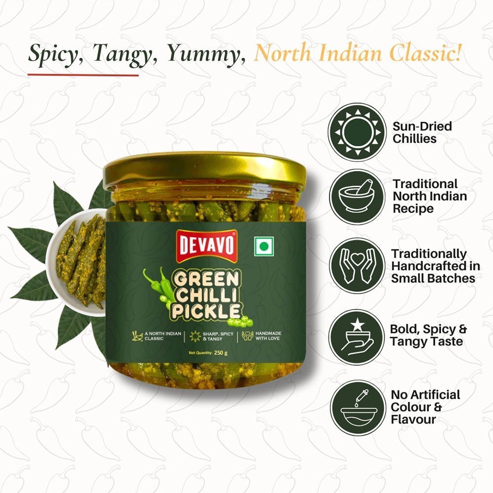 Devavo Green Chilli Pickle