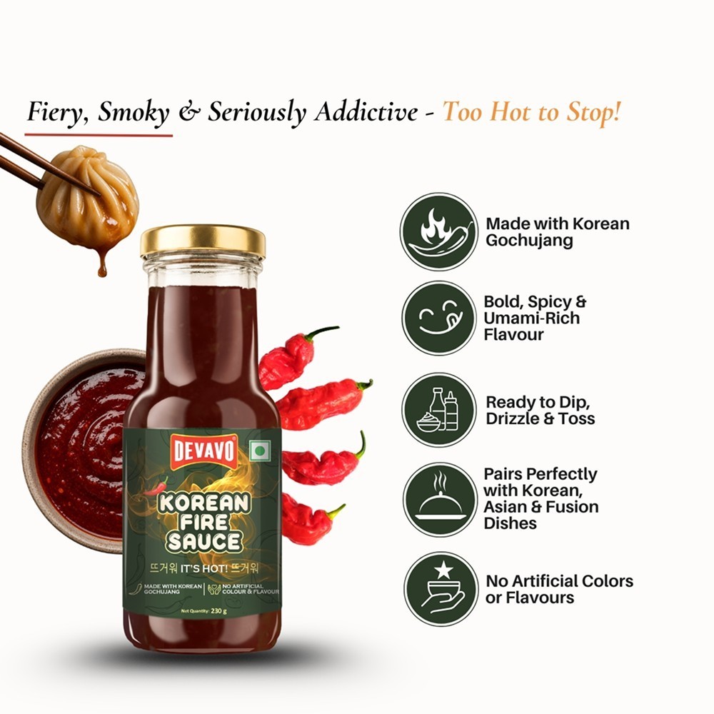 Devavo Korean Fire Hot Sauce With Gochujang