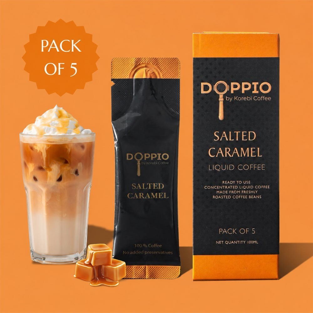 Doppio By Korebi Coffee Salted Caramel Instant Coffee Liquid Concentrate