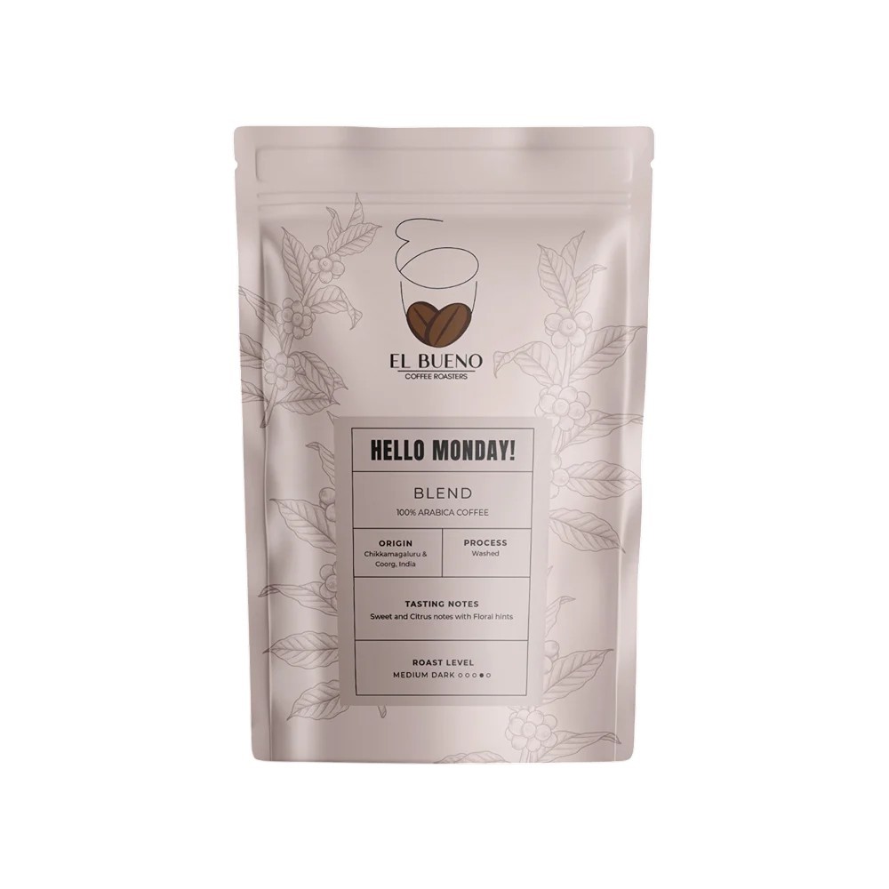 El Bueno Coffee Roasters Hello Monday Coffee Beans (Medium Dark Roast)