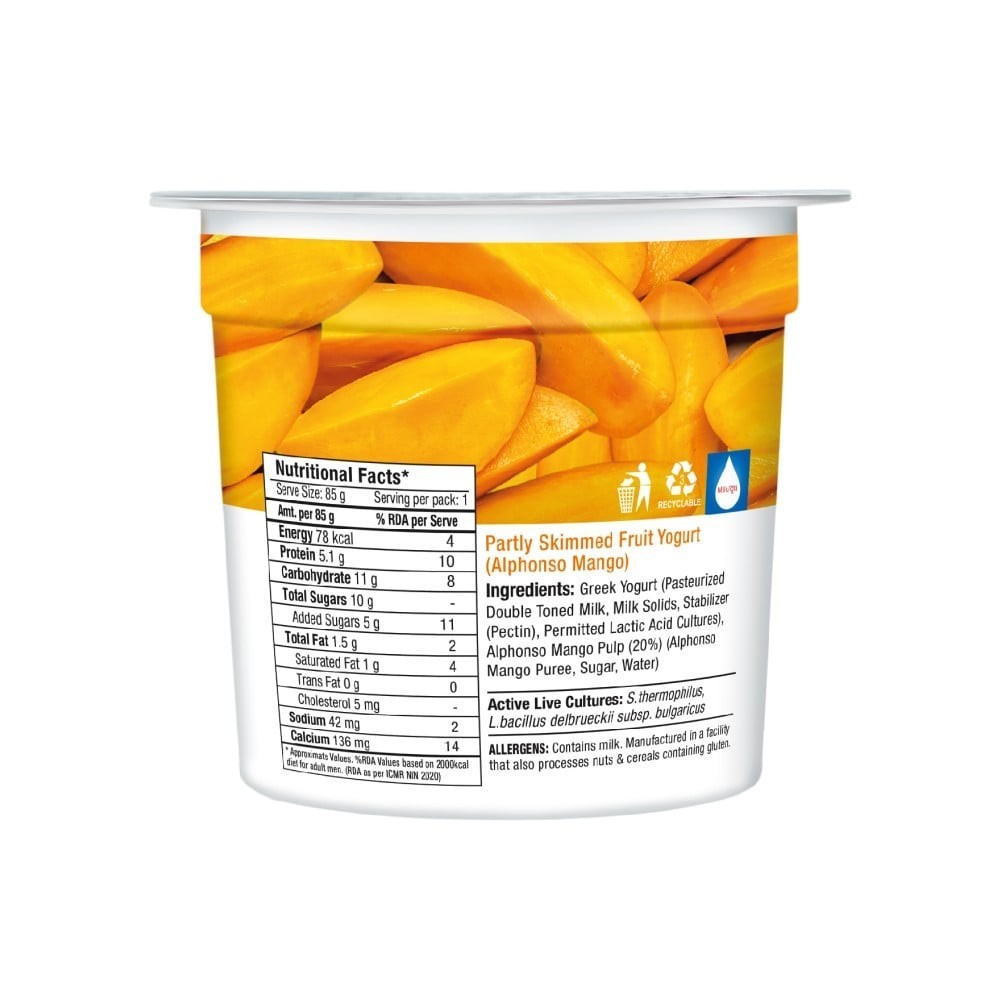 Epigamia Alphonso Mango Flavoured Greek Yogurt