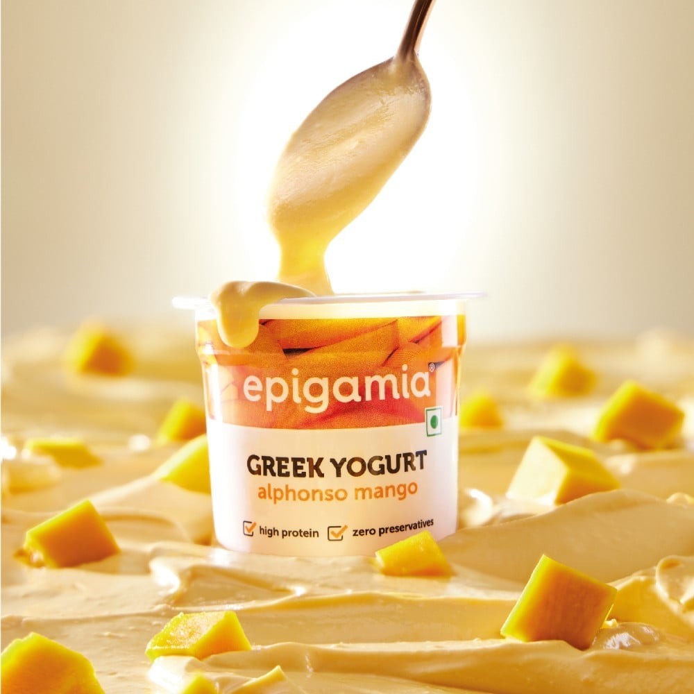 Epigamia Alphonso Mango Flavoured Greek Yogurt