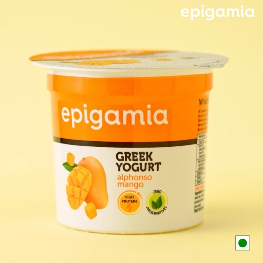 Epigamia Alphonso Mango Flavoured Greek Yogurt
