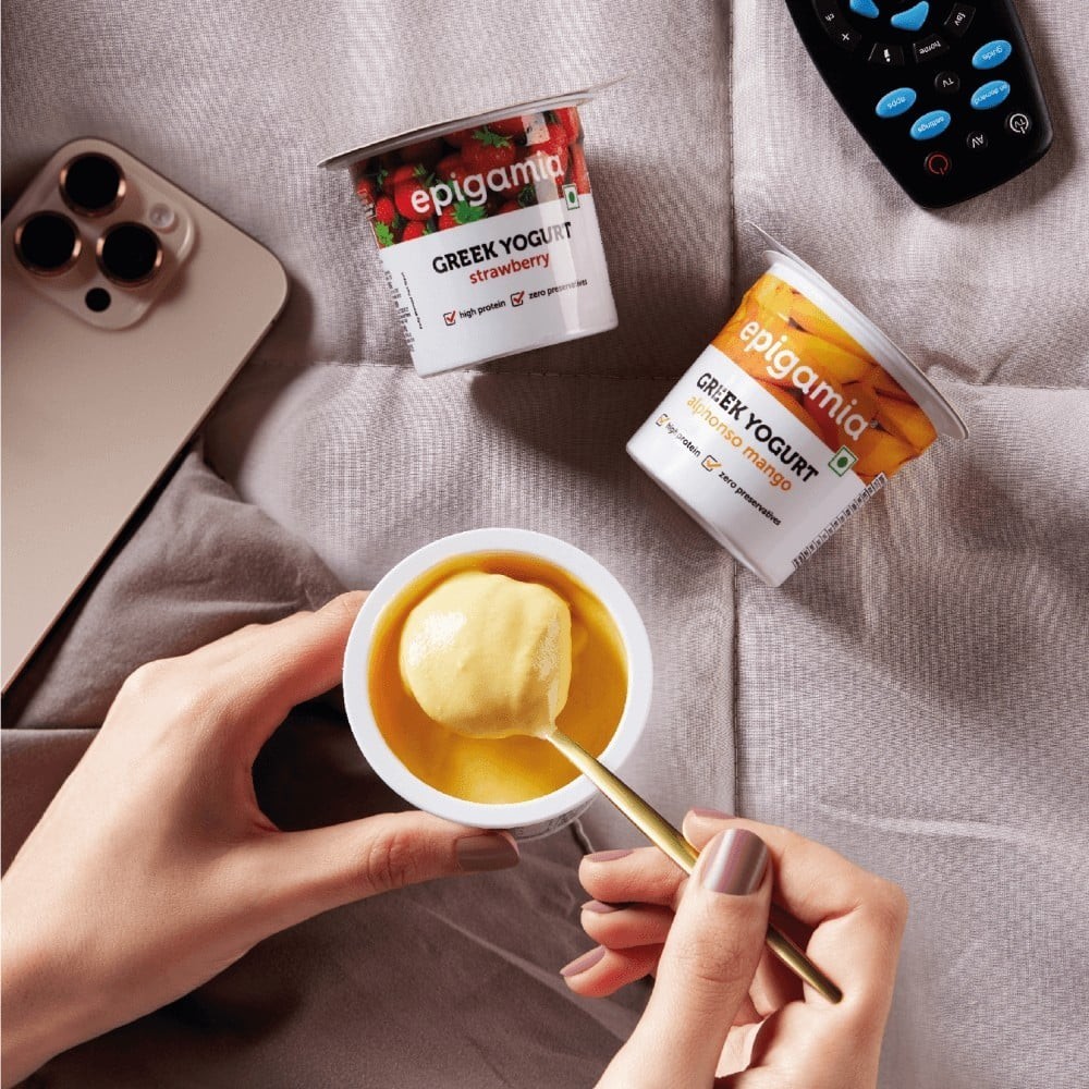 Epigamia Alphonso Mango Flavoured Greek Yogurt