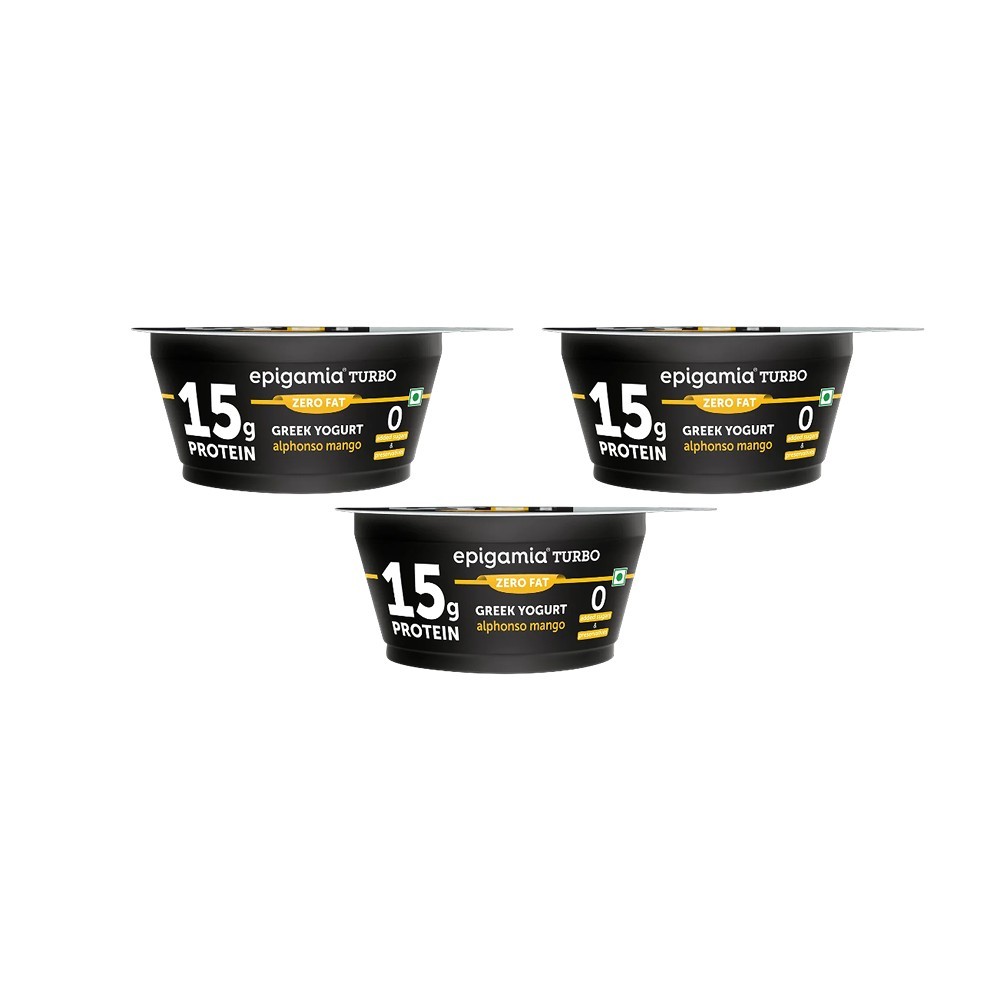 Epigamia Turbo 15 g Alphonso Mango Protein Yogurt - Pack of 3