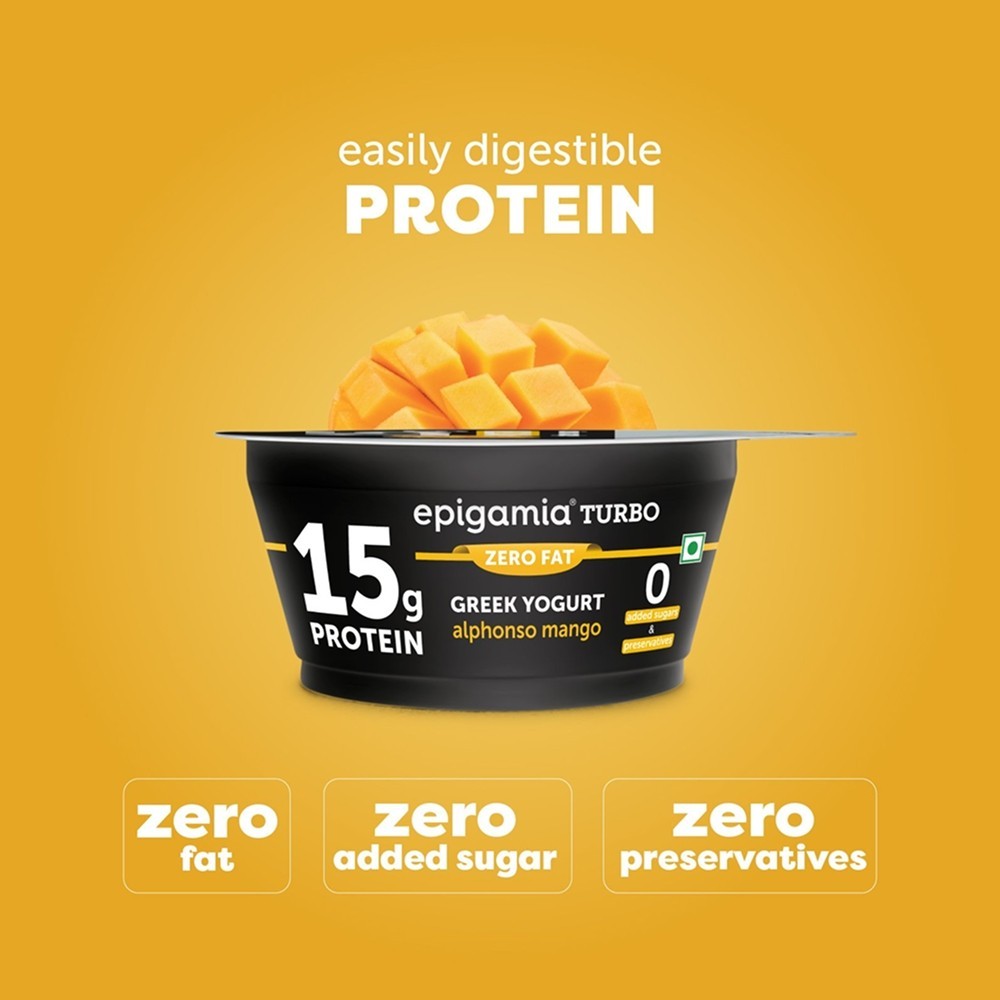 Epigamia Turbo 15 g Alphonso Mango Protein Yogurt