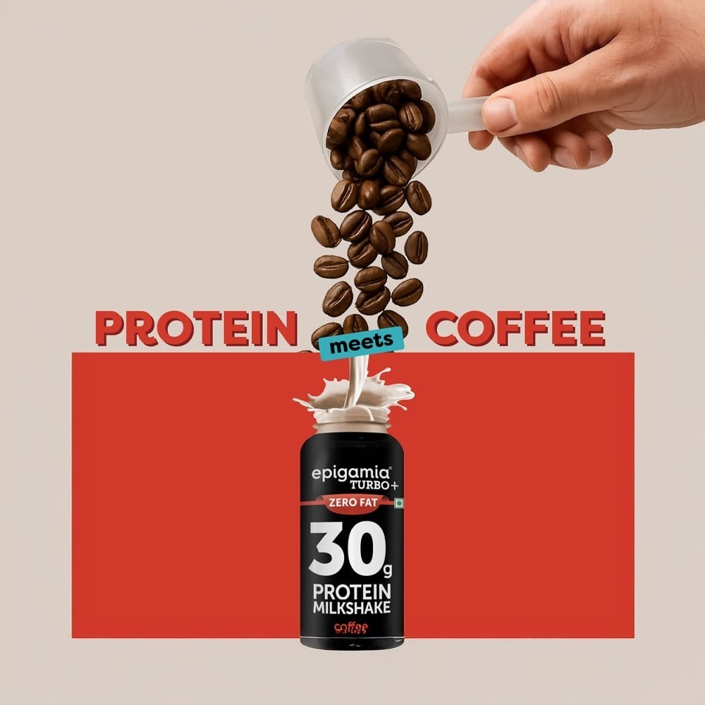 Epigamia Turbo 30g Protein Milkshake Coffee