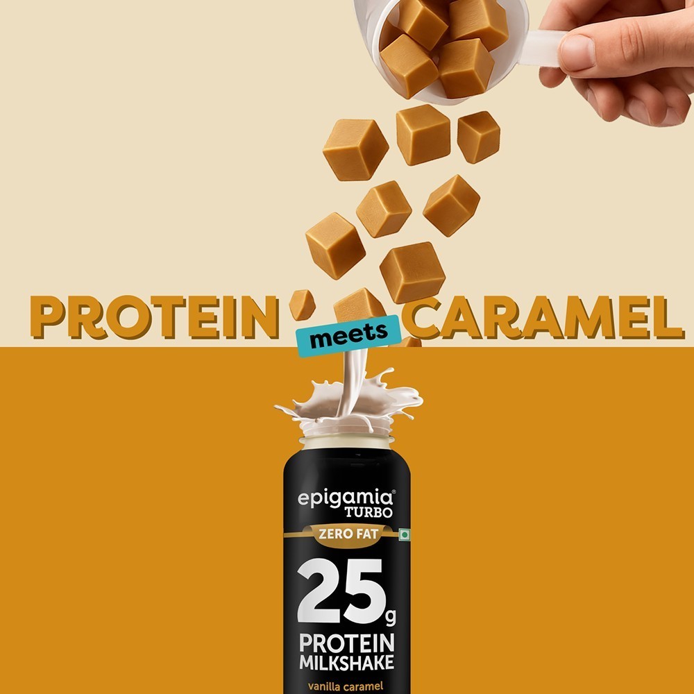 Epigamia Turbo Vanilla-Caramel Protein Milkshake