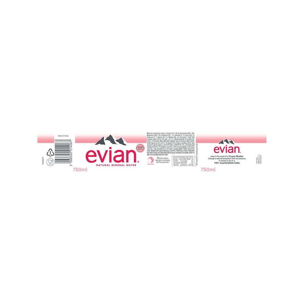 Evian Sports Cap Mineral Water