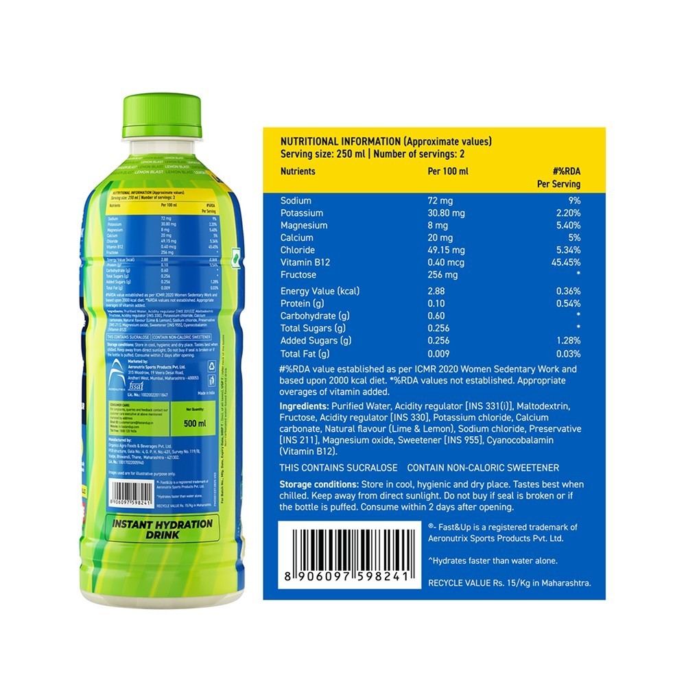 Fast&Up Reload Energy Sports Drink (Lemon Blast)