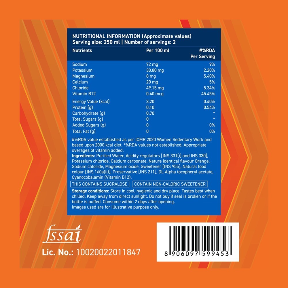 Fast&Up Reload Zero Sugar Energy Sports Drink (Orange)